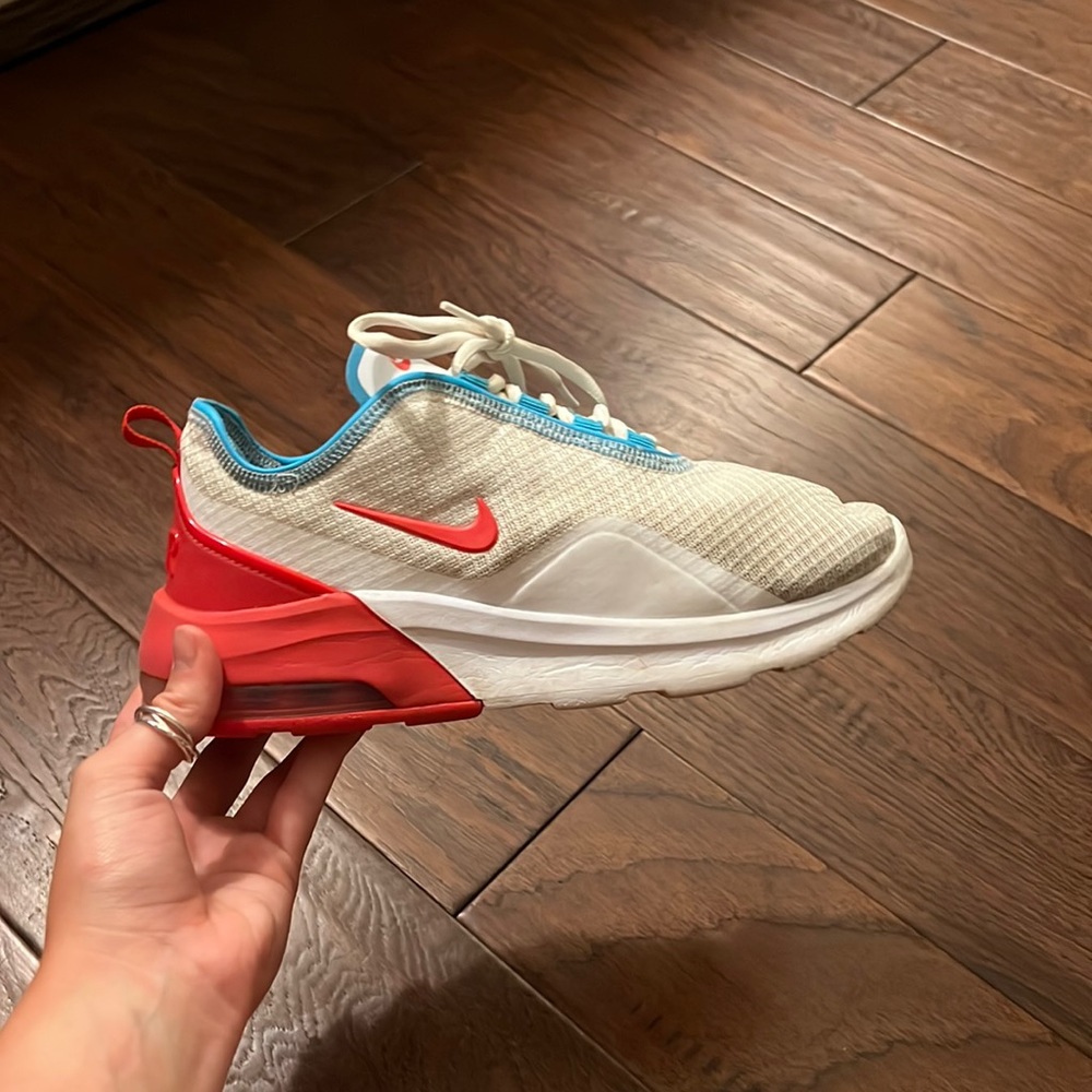 NIKE red, white, and blue air max shoes womens size 7
